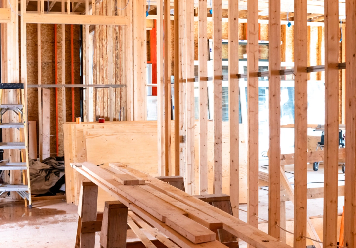 residential construction with timber framing